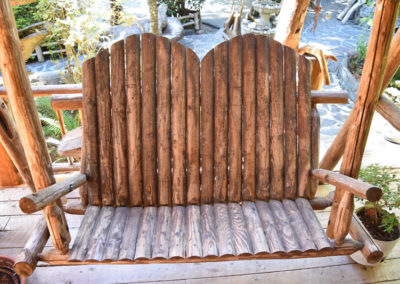 cedar spindle porch swing