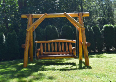 rustic cedar porch swing 2