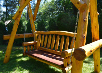 rustic cedar porch swing 3