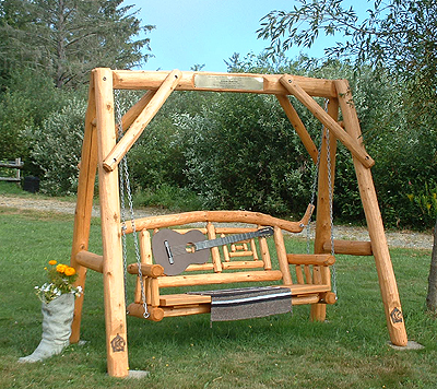 This swing was custom designed to commemorate the life of someone very special